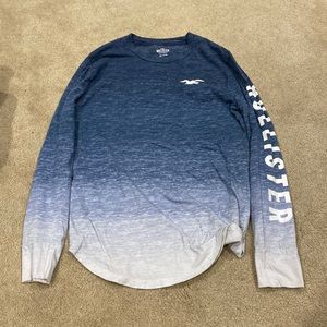 Blue gradient Hollister long sleeve t-shirt - Mens size XS